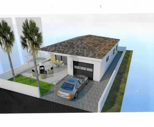 Nieruchomość w budowie nowy projekt budowlany 2026 parterowy dom z garażem
