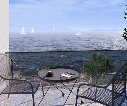 Čiovo, Okrug, appartement 2 chambres, 69 m2, construction neuve, PREMIÈRE LIGNE SUR LA MER
