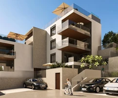 Trojizbový apartmán s bazénom na predaj v Primoštene v Chorvátsku