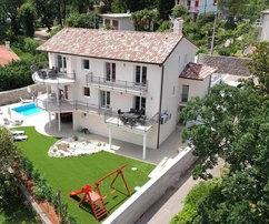 Kvarner, Opatija: Luxury villa with pool and sea view
