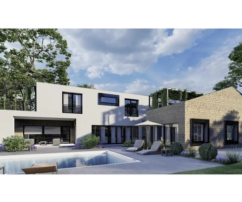 Villa avec piscine et vue panoramique à vendre à Vižinada en Croatie