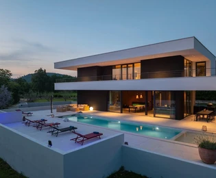 Spektakularna moderna vila u okolici Grožnjana, Istra