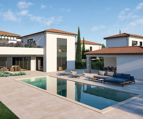Истрия, Врсар, высококачественная отдельно стоящая вилла с бассейном в живописном месте