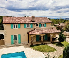 Insel Krk, Dobrinj, Kras, exklusive Villa mit Swimmingpool in ruhiger Lage