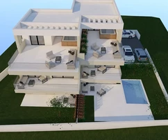Водице – апартаменты с бассейном, в 750 м от центра и пляжа