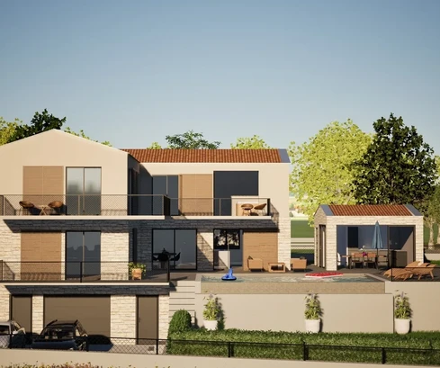 Istria, Višnjan, Villa moderna con piscina en un entorno tranquilo