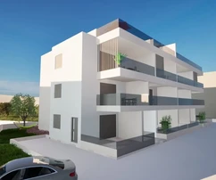 Srima, Vodice - Appartamento su due piani S8 con terrazza sul tetto, direttamente sul lungomare, prima fila sul mare