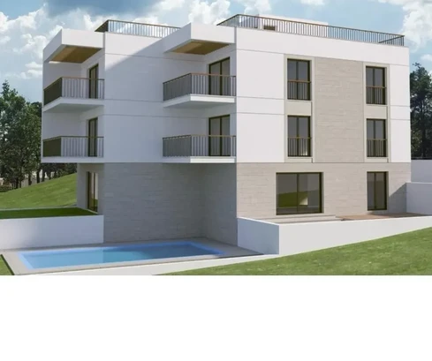 Čiovo, Okrug Gornji, two-room apartment 73 m2 + roof terrace 74 m2, new construction