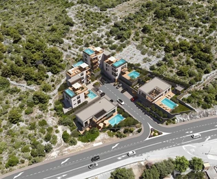 Three-bedroom apartment with a pool for sale in Primošten in Croatia