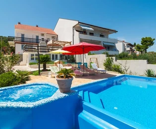 Poolside home for sale on Čiovo Island in Slatine in Croatia