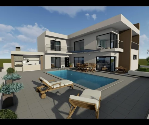 Modern villa with a swimming pool for sale in Privlaka in Croatia