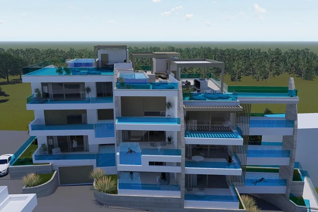 Penthouse s bazénem na prodej v Šibeniku a okolí v Chorvatsku