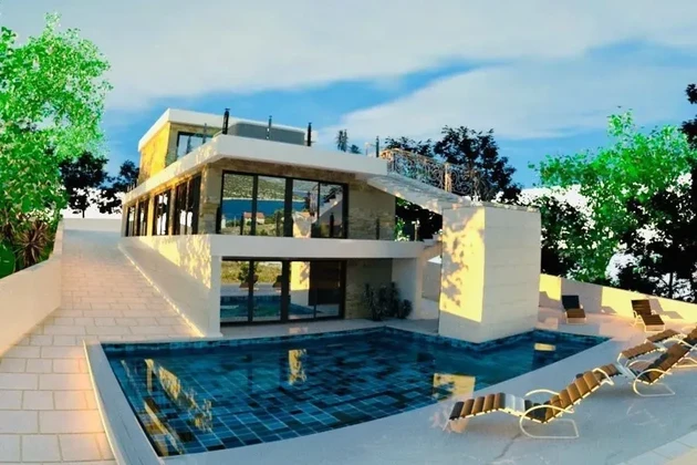 Trogir-Okolica,Drvenik Veliki,građevinsko zemljište 615m2,200m od mora