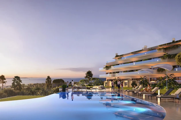 Nowe apartamenty na polu golfowym z widokiem na morze blisko plaży