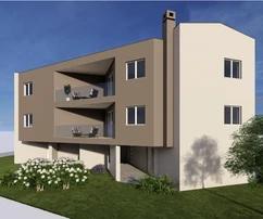 Istrie, Peroj, appartement moderne de deux pièces dans un immeuble neuf de haute qualité avec garage