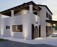 Moderna casa de piedra de dos plantas en venta en Poreč, Croacia