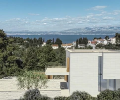 Brač, Sutivan, modern villa under construction with open sea view
