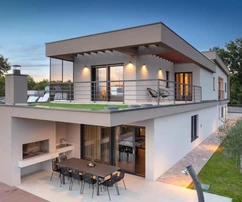 Istrie, Svetvinčenat, moderní luxusní vila s vyhřívaným bazénem