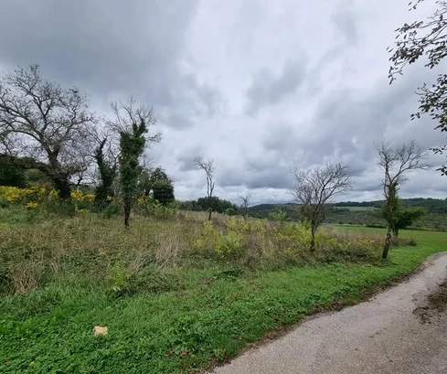 Pazin, Istrien: Baugrundstück mit Projekt nahe Zentrum