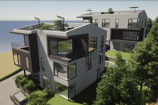 Matulji, Pavlovac, OBRA NUEVA, piso de tres plantas y cuatro habitaciones de 148 m² con vistas al mar