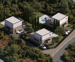 Tri vile s bazenom na prodaju na otoku Ugljanu