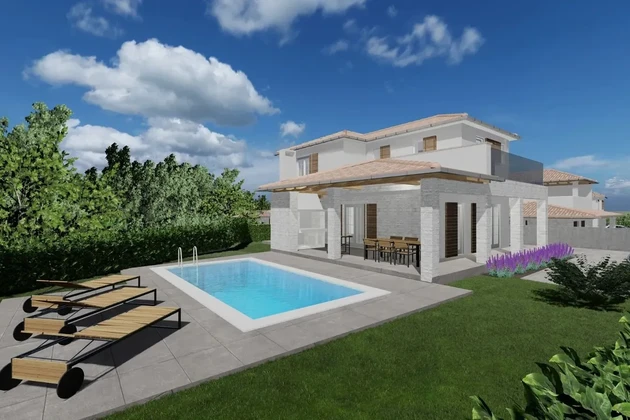 Modern villa úszómedencével egy csendes helyen, Svetvinčenat