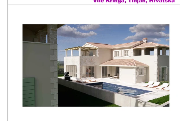 Baugrundstück mit einem Projekt für ein Haus mit Schwimmbad - KRINGA, TINJAN