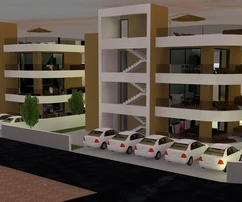 Vir, apartamento de tres habitaciones en la primera planta de un edificio residencial con vistas al mar