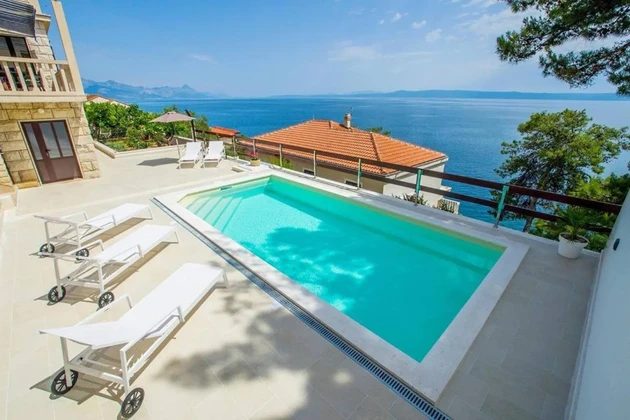 Villa with pool for sale in the second row from the sea in Selca in Croatia