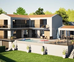 Istrie, Višnjan, Villa moderne avec piscine dans un cadre paisible