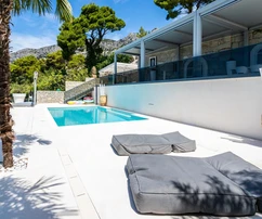 Brela, unique stone villa with panoramic view and pool