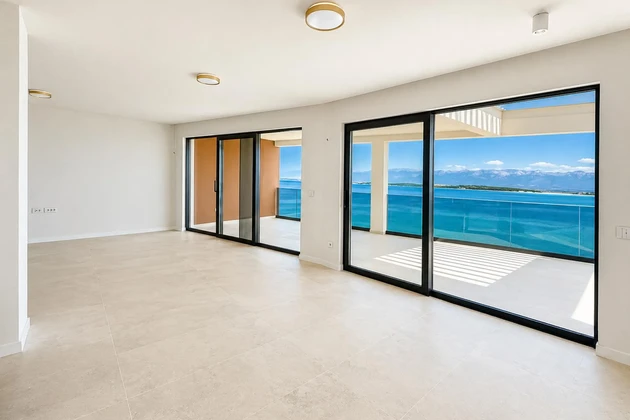 Zadar, Privlaka, luxury two-room apartment, first row to the sea, 126.38 m²