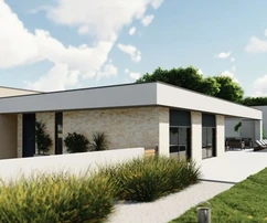 Modern villa medencével, építés alatt, Isztria, Labin