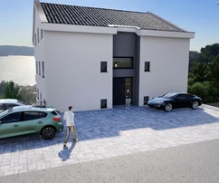 Trogir, piso de tres habitaciones en construcción con una superficie de 124,27 m²