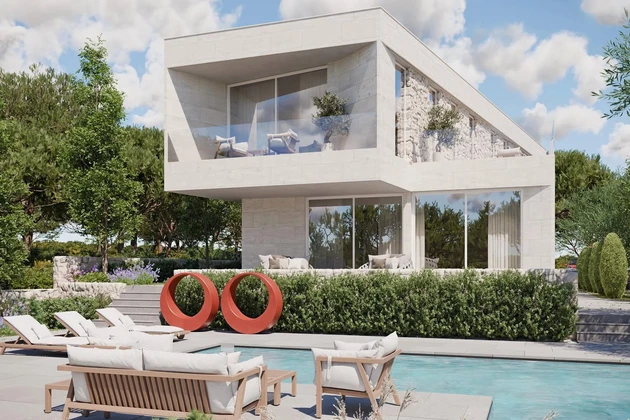 Sevid, Villa del Nord, luxusná vila s bazénom a panoramatickým výhľadom na more
