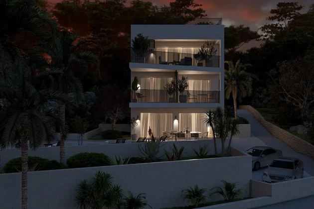 Penthouse s prostornou střešní terasou na prodej v Okrugu v Chorvatsku