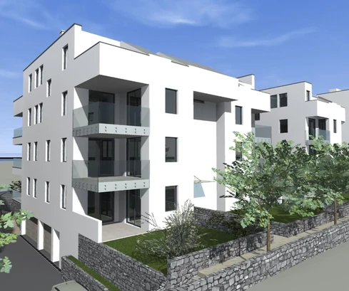 Pag, Povljana, appartamento con due camere da letto in nuova costruzione di alta qualità, giardino, 80,20 m²