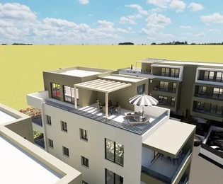 Trogir, appartamento con 2 camere da letto, 53 m2, nuova costruzione, 1° piano, vista,
