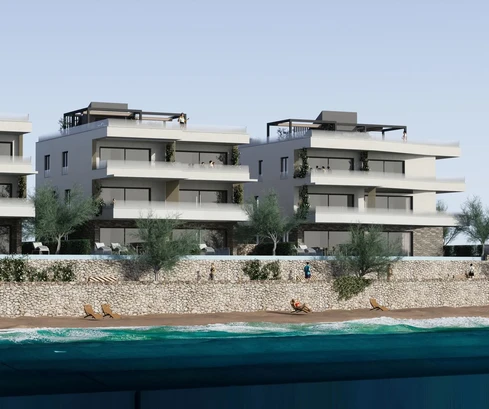 Luksusowe mieszkanie na sprzedaż w Povljanie bezpośrednio przy morzu w Chorwacji