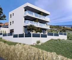 DWA NOWE APARTAMENTY Z BASENEM I WIDOKIEM NA MORZE, 500 M OD PLAŻY!