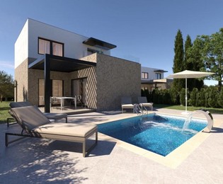 Tri vile s bazenom na prodaju na otoku Ugljanu