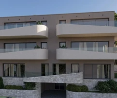 Brodarica, nowo wybudowane mieszkanie trzypokojowe z widokiem na morze, 99,23 m²