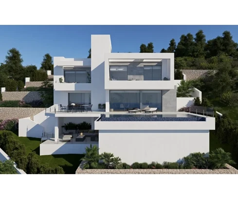 New luxury villa development with infinity pool