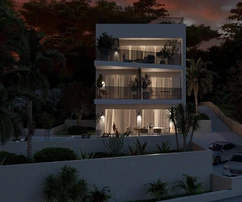 Apartamento de dos dormitorios en venta justo en la costa en Okrug, Croacia