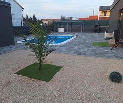 Zadar, Ninski stanovi, casa moderna con piscina y sauna