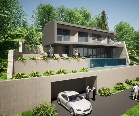 Villa for sale with panoramic views in Buje in Croatia