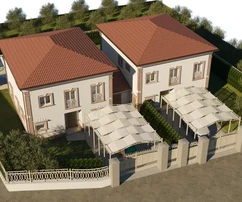 POREČ, VILLETTA BIFAMILIARE CON PISCINA, NUOVA COSTRUZIONE!