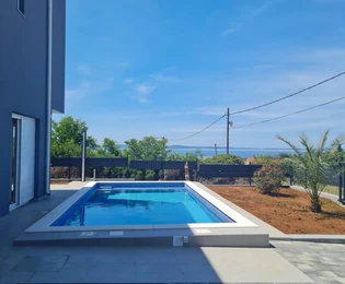 Vir - Villa di lusso con piscina e terrazza sul tetto, vista mare da ogni stanza