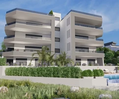 Сплит, Слатине, комфортабельная 2-комнатная квартира 113 м², вид на море