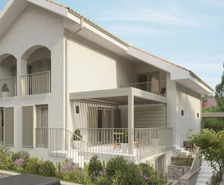 Krk-sziget, Malinska, kiváló háromszobás lakás 69 m², kert és terasz